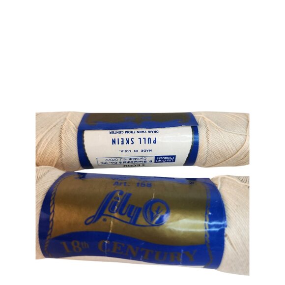 Lily 18th Century Mercerized Crochet Cotton ECRU 500 Yards 2-Pack USA Made - Picture 8 of 9